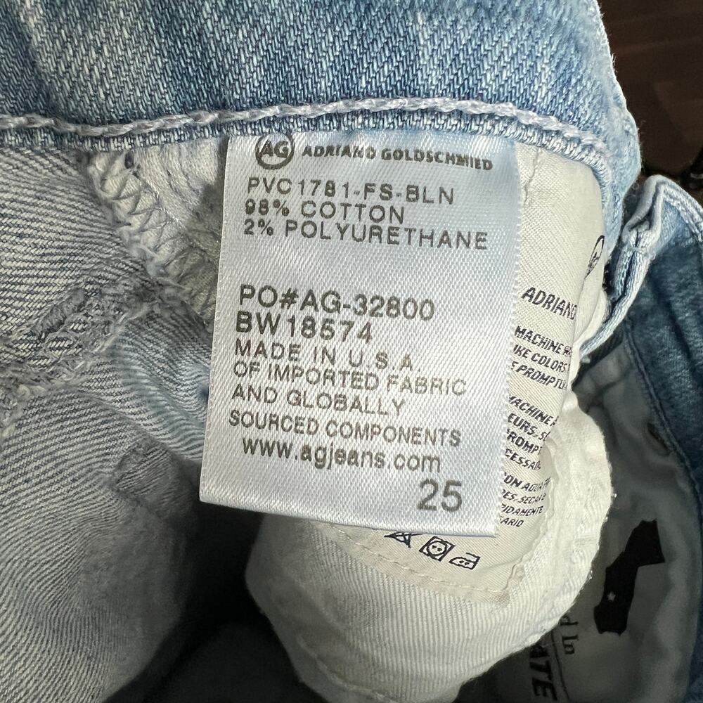 AG Adriano Goldschmied Stevie Capri Jeans Women's 25 Mid Rise Slim Straight Leg - Picture 2 of 8